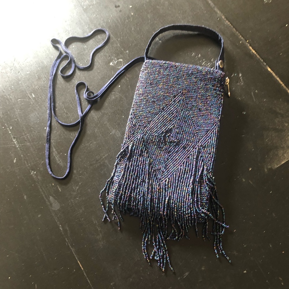 Bamboo Trading Co. Beaded Fringe Crossbody/Purse/Bag